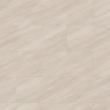 Hier Bild eines hellen Laminatbodens in einer Stein Marmor Optik zu sehen.