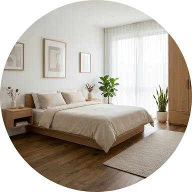 Hier ist ein Ambiente Bild eines dunklen Parkettbodens zu sehen.