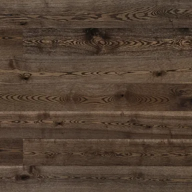 Hier ist ein Produktbild eines dunklen Esche Parkettbodens zu sehen.