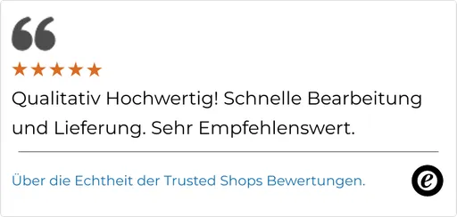 Qualitativ Hochwertig! Schnelle Bearbeitung und Lieferung. Sehr Empfehlenswert.