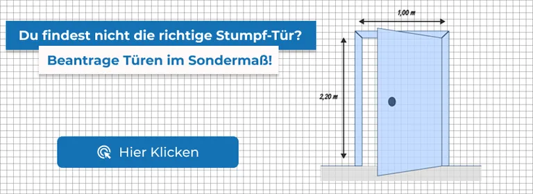 Stumpf eingeschlagene -Zimmertür M