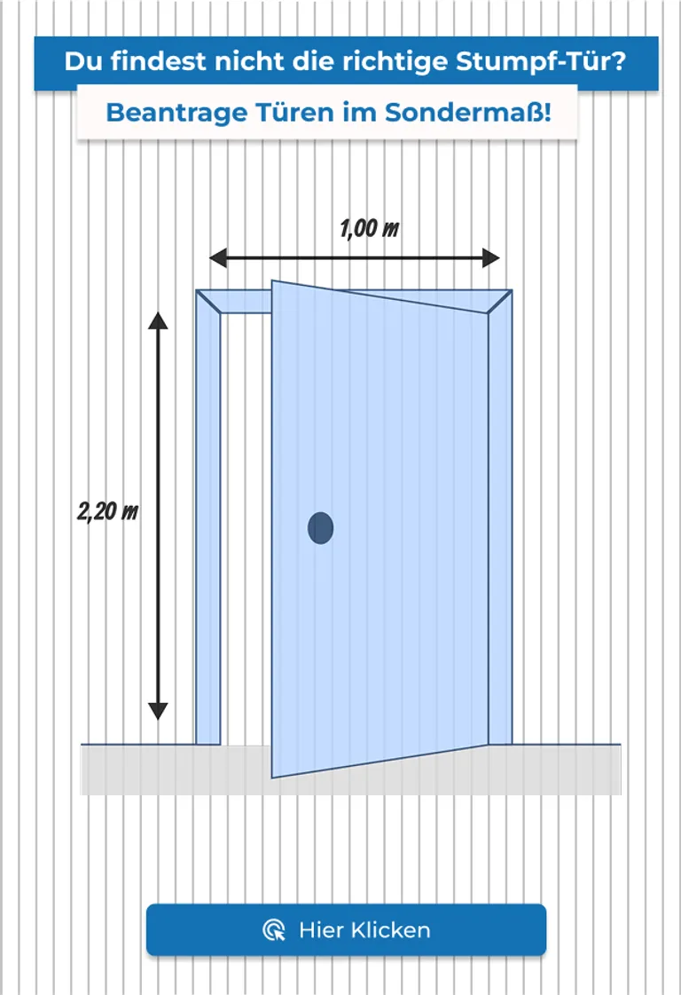 Stumpf eingeschlagene -Zimmertür D