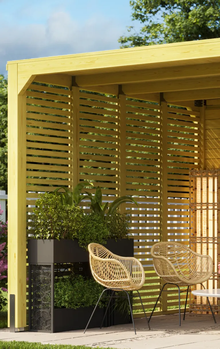 Karibu Seitenwand für Pavillon Cubus casando