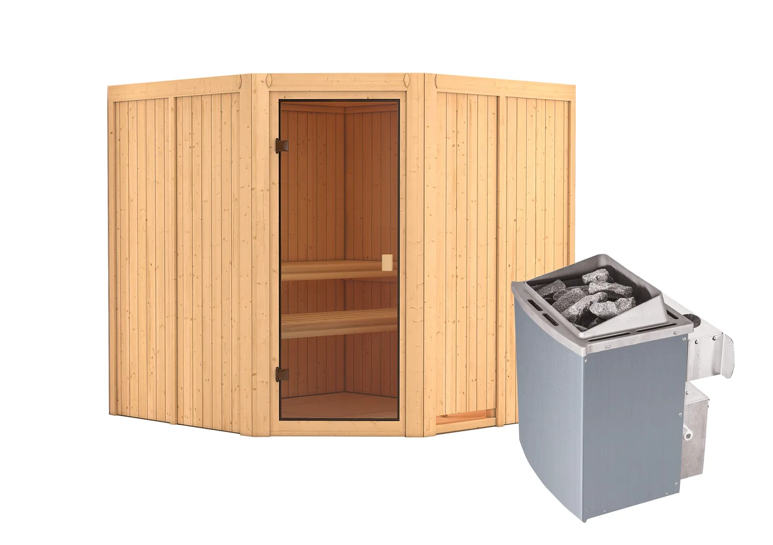 Woodfeeling Massivholz-Sauna (5070840500) | casando