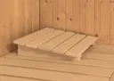 Karibu Massivholz-Sauna Caspin Eckeinstieg 68 mm 4