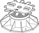 Lignodur terrafina Stellfuß mit Klipadapter Schwarz 0