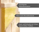 Karibu System-Sauna Siirin Eckeinstieg 68 mm 14