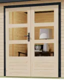 Karibu Holz-Metallgartenhaus Hybridhaus Jupiter 8