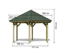 Karibu 6-Eck Pavillon Classic Oslo 2
