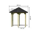 Karibu 6-Eck Pavillon Eco Lissabon KDI 2