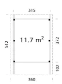 Palmako Carport Karl 3