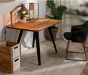 D-SYN mySquare Esstisch Massivholz Eiche Schweizer kante Komplettset 8