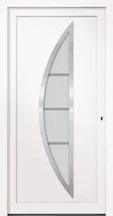 HORI Kunststoff Haustür Curve ohne Türgriff 0