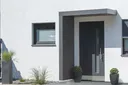 Gutta Vordach Haustür mit Seitenteil BS PLUS aluminium 1