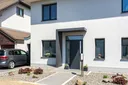 Gutta Vordach Haustür mit Seitenteil BS PLUS aluminium 2