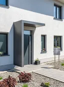 Gutta Vordach Haustür mit Seitenteil BS PLUS aluminium 3