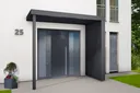 Gutta Vordach Haustür mit Seitenteil BS PLUS aluminium 1