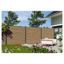 TETZNER & JENTZSCH WPC Steckzaun Set teak 2
