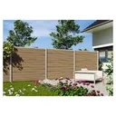 TETZNER & JENTZSCH WPC Steckzaun Set teak 3