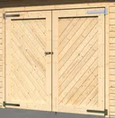 Karibu Blockbohlengarage Satteldach 5