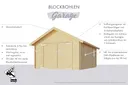 Karibu Blockbohlengarage Flachdach 2