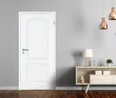 PRÜM Zimmertür Classic CK2 Weißlack RAL9010 Röhrenspanplatten Karnieskante 2