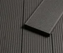 HORI Terrassendielen WPC Mauritius massiv grau grob / fein geriffelt 20 x 140 mm 1