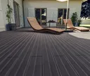 HORI Terrassendielen Komplettset WPC Bali Massiv hellgrau beidseitig geriffelt 20 x 140 mm 9