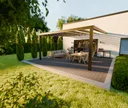 HORI Terrassendielen WPC Malta Hohlkammer grau fein geriffelt / grob genutet 21 x 145 mm 3
