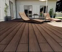 HORI Terrassendielen Komplettset WPC/BPC massiv Schutzummantelt braun + grau/beige 20 x 140 mm 3