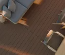 HORI Terrassendielen Komplettset WPC Mauritius massiv braun grob / fein geriffelt 20 x 140 mm 7