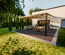 HORI Terrassendielen Komplettset WPC Mauritius massiv braun grob / fein geriffelt 20 x 140 mm 8