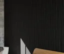 HORI WALL Akustik Dekor Wandpaneele Black Oak Rundstab 4
