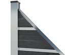 HORI Wood-Design WPC Sichtschutzzaun Stecksystem Streifen- Design Schrägelement ohne Pfosten 4