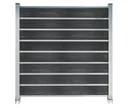 HORI Wood-Design WPC Sichtschutzzaun Stecksystem Streifen Design Zaun Komplettset 0