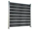 HORI Wood-Design WPC Sichtschutzzaun Stecksystem Streifen Design Zaun Komplettset 3