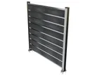 HORI Wood-Design WPC Sichtschutzzaun Stecksystem Streifen Design Zaun Komplettset 4