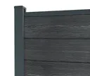 HORI Wood-Design WPC Sichtschutzzaun Stecksystem Zaunelement ohne Pfosten 4