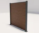 HORI WPC Sichtschutzzaun Stecksystem Rhombus-Style co-extrudiert Komplettset 2