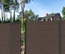 HORI WPC Sichtschutzzaun Stecksystem Rhombus-Style Tor co-extrudiert 0