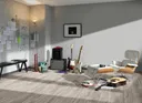 PARADOR Klick-Vinylboden SPC Basic 5.3 Eiche pastellgrau gebürstete Struktur Landhausdiele 2