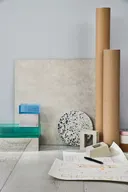 PARADOR PVC freier Klick-Designboden Modular ONE Beton hellgrau Steinstruktur Fliese 3