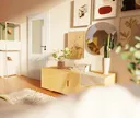 HORI Zimmertür Alicante 2 Weißlack RAL9003 mit Lichtausschnitt Röhrenspan Designkante 2