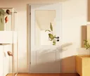 HORI Zimmertür Alicante 2 Weißlack RAL9003 mit Lichtausschnitt Röhrenspan Designkante 3