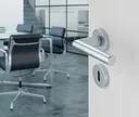 HORI Zimmertür Weißlack RAL9010 mit Lichtausschnitt Eckkante Komplettset 9