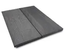 HORI Terrassendielen WPC Treibholz Massiv XXL grau tiefe Holzstruktur + geriffelt19x200mm 1