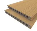 HORI Terrassendiele WPC Hohlkammer Wood Feeling Co-Extrudiert 22,5x210mm Hellbraun 0