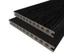 HORI Terrassendiele WPC Hohlkammer Wood Feeling Co-Extrudiert 22,5x210mm anthrazit-schwarz 0