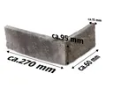HORI Wandverkleidung Betonsteinverblender Ecken Klinkeroptik Grau 2