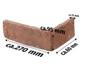 HORI Wandverkleidung Betonsteinverblender Ecken Klinkeroptik Rot/Braun 2